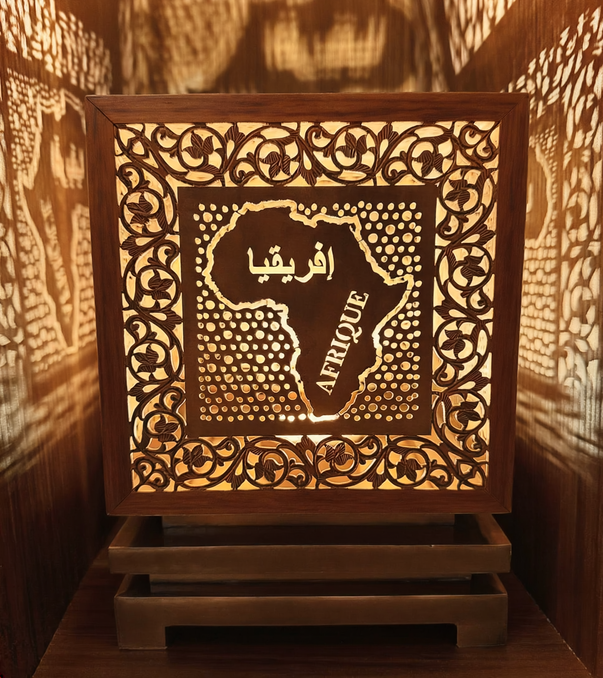 African Copper Shadow Lamp – Handmade Luxury Decorative Light