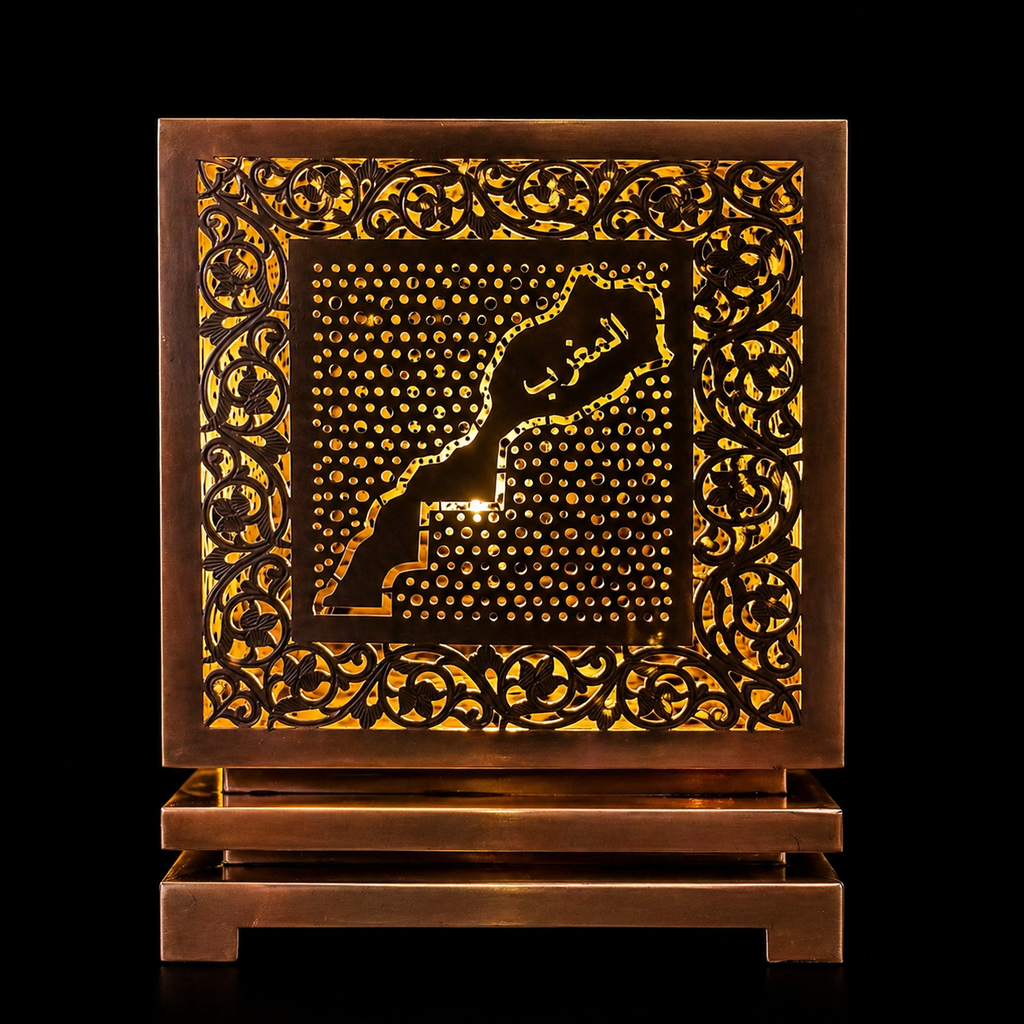 Sanaa Morocco Copper Lamp – Handmade Arabic Art Light