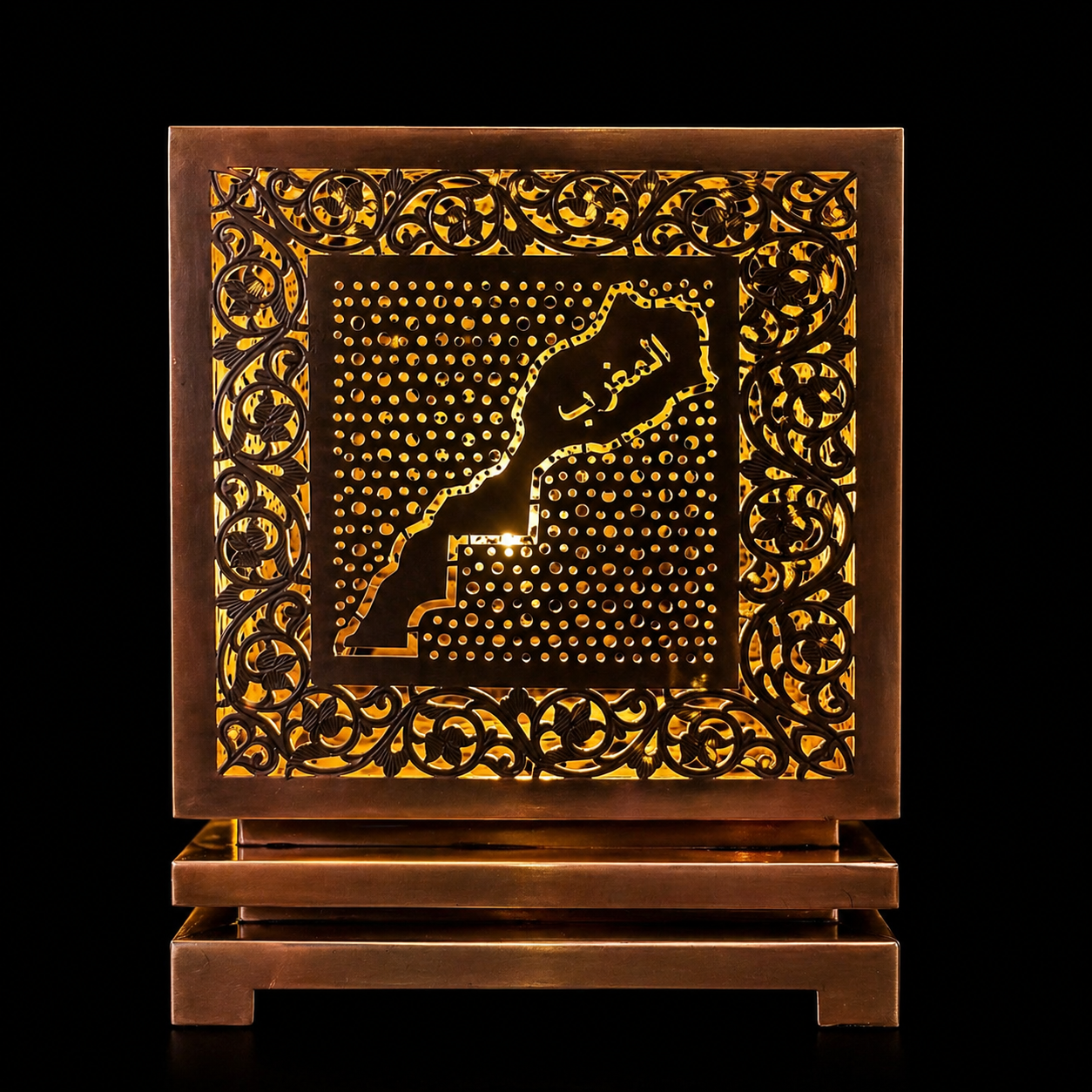 Sanaa Morocco Copper Lamp – Handmade Arabic Art Light